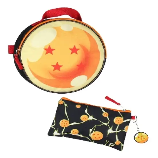 Dragon Ball Z Backpack Lunch Box Drawstring Bag Keychain Pencil Case 5 Pc Set image {4}