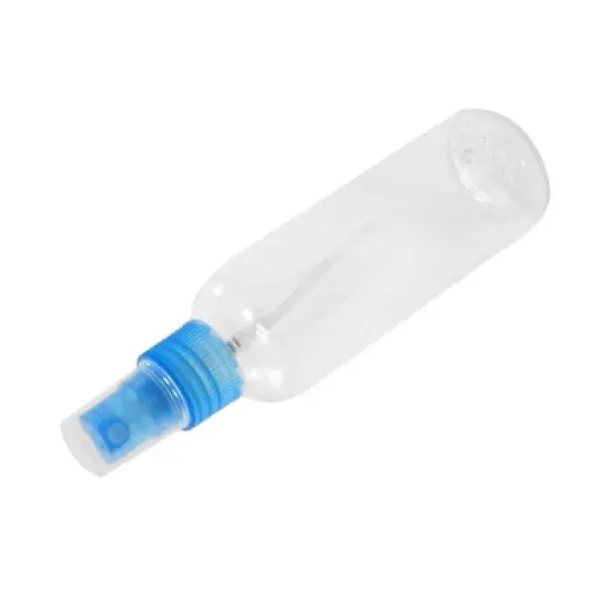 Unique Bargains Plastic Liquid Cosmetic Travel Outdoor Activity Bottle Blue Clear 100ml 2 PCS image {2}