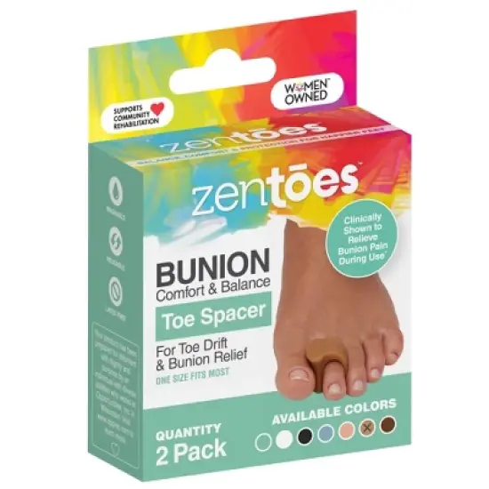 ZenToes Single Loop Toe Spacer for Bunion Pain Relief - 2pk image {13}