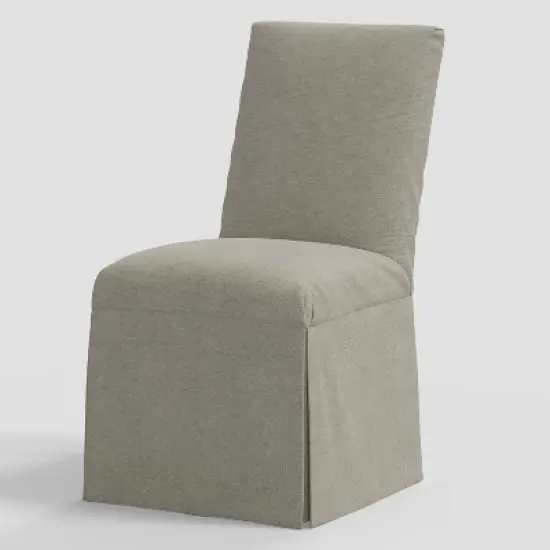 Samy Skirted Slipcover Dining Chair in Linen - Threshold&trade; image {9}