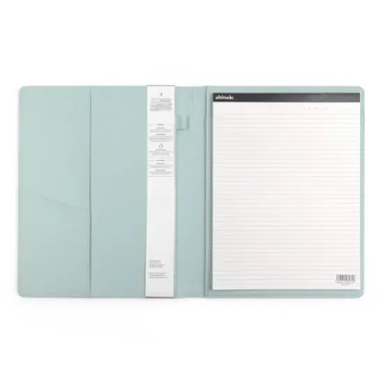 Altitude Padfolio 10"x12.5" Vegan Leather Seafoam Blue Debossed Arch image {3}