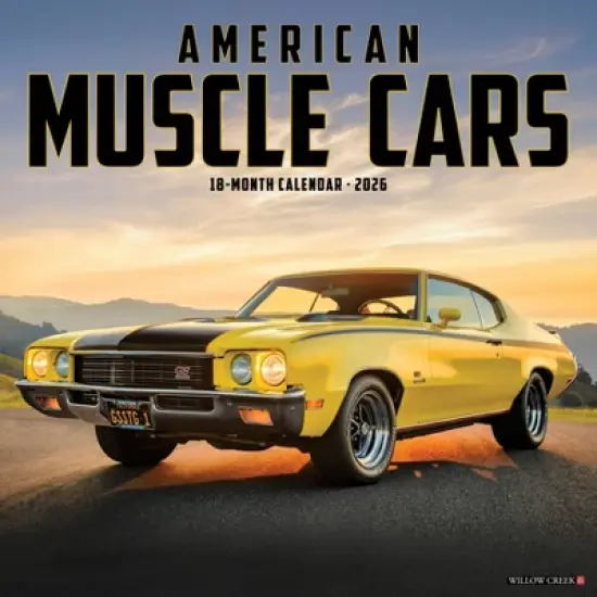 Willow Creek Press 12"x12" 2026 American Muscle Cars Wall Calendar image {5}