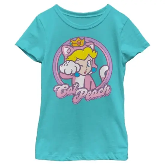 Girl's Nintendo Cat Peach T-Shirt image {3}