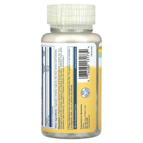 Solaray L-Theanine With Green Tea, 90 VegCaps image {2}