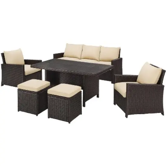 Glenwillow Home 6-Piece Wicker Patio Dining Set image {7}