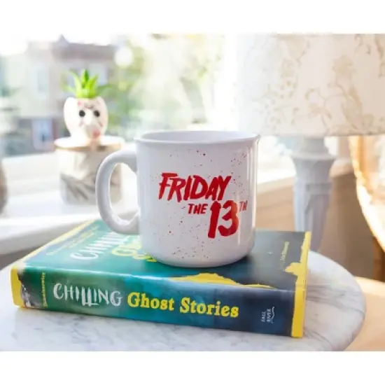 Silver Buffalo Friday the 13th Welcome To Camp Crystal Lake Ceramic Camper Mug | 20 Ounces image {5}