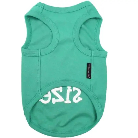 Parisian Pet Embroidered 'Elf Size Shirt' - Holiday Pet Apparel & Christmas Dog Clothes, Green image {1}