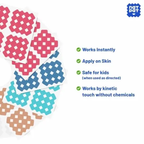 NATPAT 24ct&nbsp;"MagicPatch" Itch Relief Stickers Anti-Itch Treatment  for Mosquito Bite Relief Safe and Natural image {5}