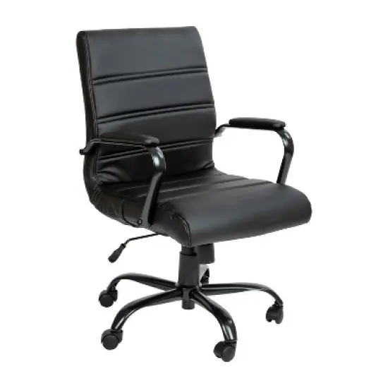 Merrick Lane Contemporary Mid-Back Home Office Chair with Padded Arms image {19}