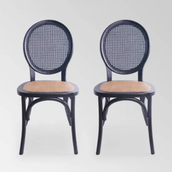 Set of 2 Chittenden Rattan Dining Chair - Christopher Knight Home image {7}