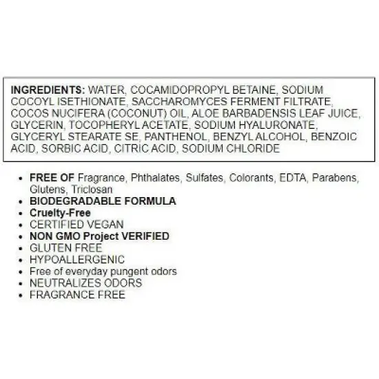 Kirk's Odor Neutralizing Hand Soap - Fragrance Free 12 oz image {1}