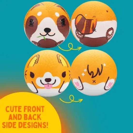 SCS Direct Gaga Pet Themed Playground Balls (8.5 inches) w Air Pump- Durable Rubber Pack for Recess Dodgeball, Kickball - Fun Spring Outdoor Toy image {4}