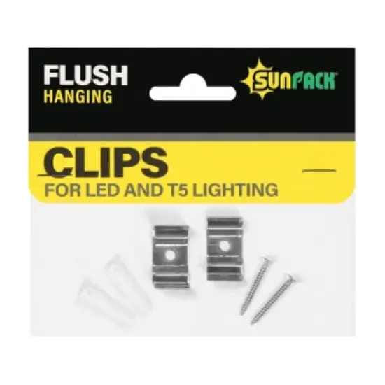SUNPACK Flush Hanging Clips, Silver (2 Clips Per Pack) image {2}