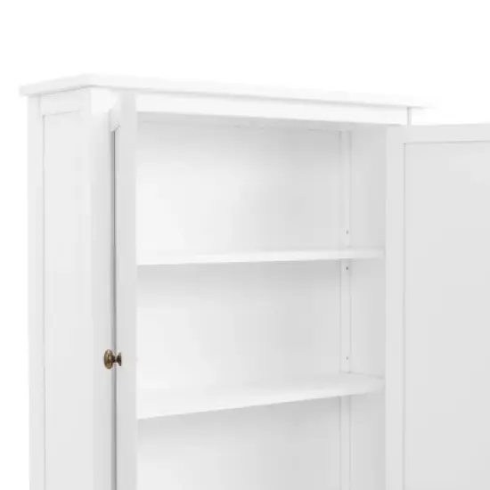 Dover Over the Toilet Hutch with Two Doors White - Alaterre Furniture image {5}