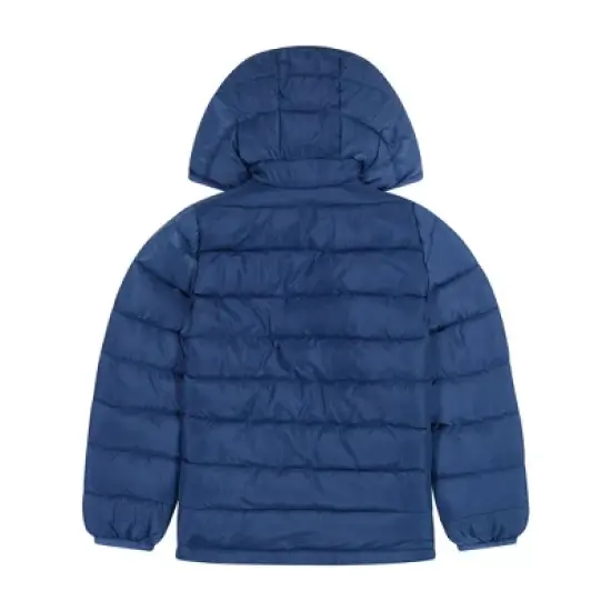 Andy & Evan  Infant  Mid Blue Dinos Reversible Puffer image {4}