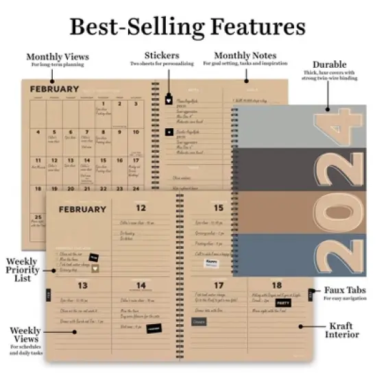TF Publishing 2024 Weekly/Monthly Planner 11"x9" Rows image {6}