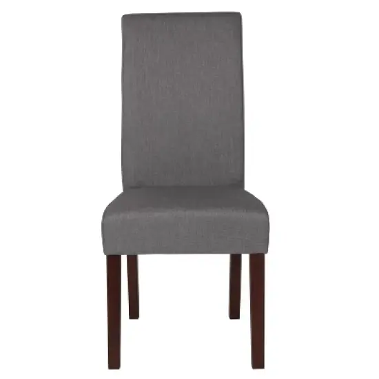 Flash Furniture Greenwich Series Upholstered Panel Back Mid-Century Parsons Dining Chairs image {3}