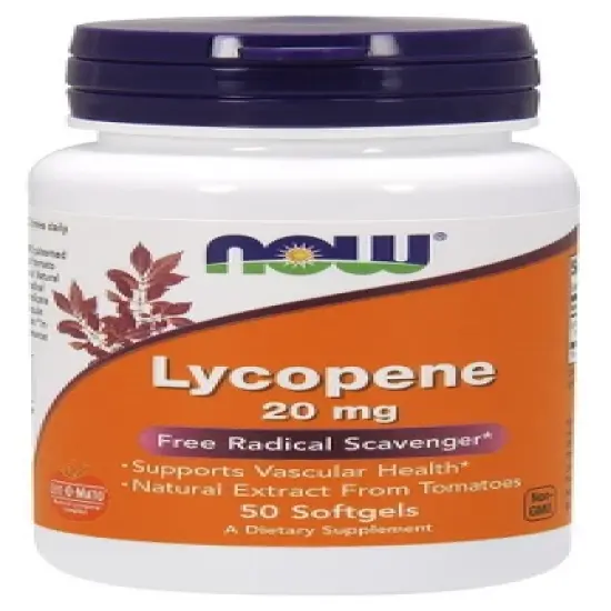 Lycopene 20mg Double Strength by Now Foods  -  50 Softgel image {2}