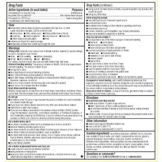 Advil Allergy and Congestion Relief 50 Coated Tablets image {5}