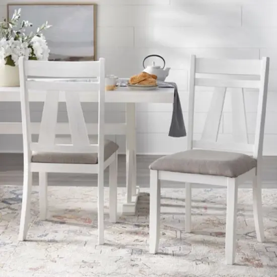7pc Miller Rectangular Dining Set White - Lifestorey image {4}