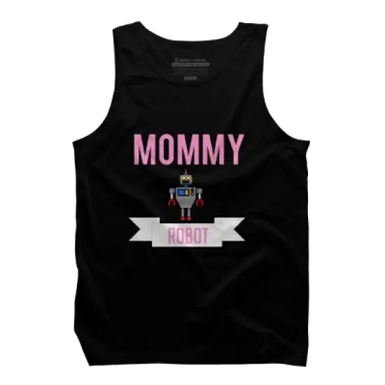 Men's Design By Humans Mommy Robot By Cypryanus Tank Top image {2}