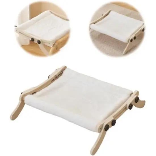 Cat Window Perch, Cat Window Hammock, Providing All-Around Sunbath Space Saving, Easy to Adjust Cat Bed for Windowsill, Bedside image {6}