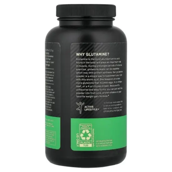 Optimum Nutrition Glutamine Powder, Unflavored, 10.58 oz (300 g) image {2}
