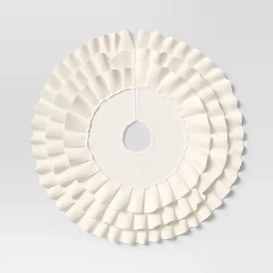 Christmas Mini Ruffle Tree Skirt Cream - Wondershop&trade; image {2}