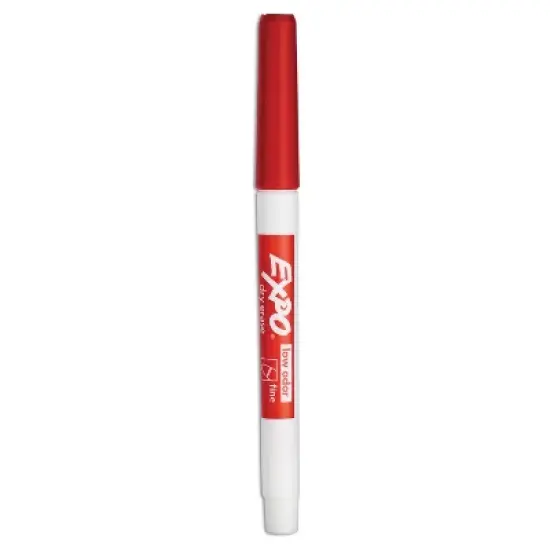 EXPO Low Odor Dry Erase Marker Fine Point Red Dozen 86002 image {6}