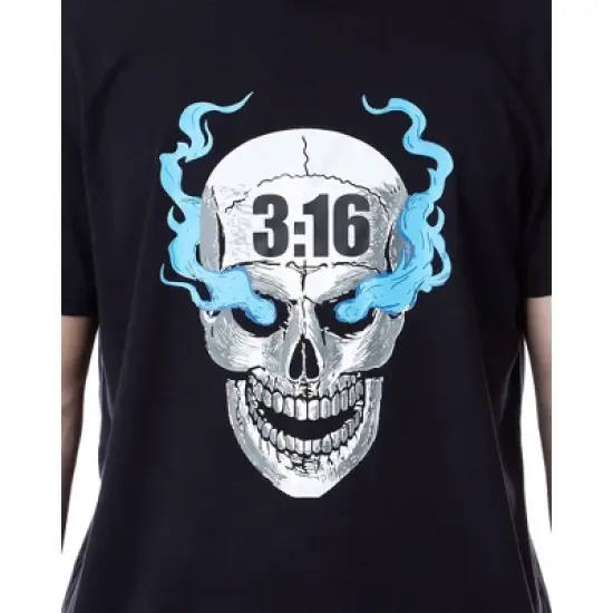 WWE Mens' Wrestling Stone Cold Steve Austin 3:16 Sleep Pajama Set Black image {1}