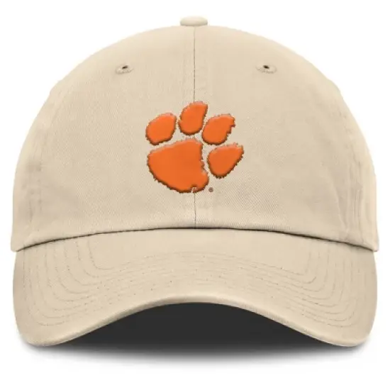 NCAA Clemson Tigers Unstructured Khaki Tonal Cotton Hat image {1}