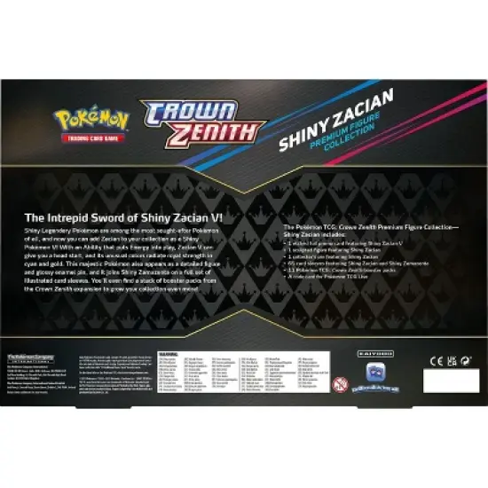 Pokemon Crown Zenith Shiny Zacian Premium Figure Collection image {2}