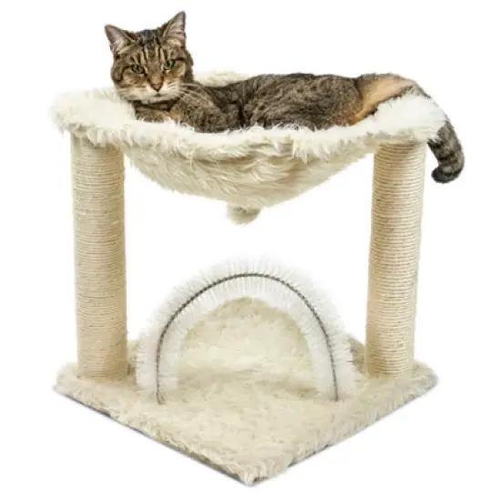 FurHaven Tiger Tough Plush Hammock Cat Bed image {3}
