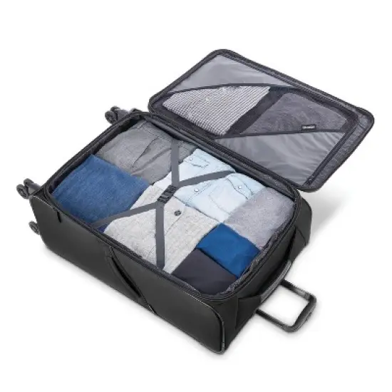 American Tourister Phenom Softside Large Checked Spinner Suitcase image {9}