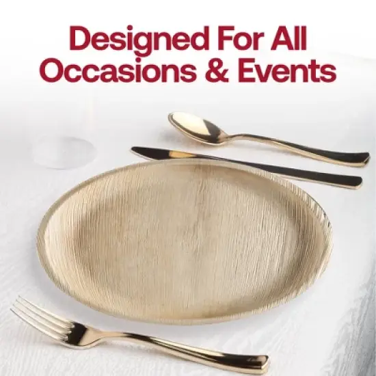 Smarty Had A Party 12" Palm Leaf Eco Friendly Platters - 100 pcs image {5}