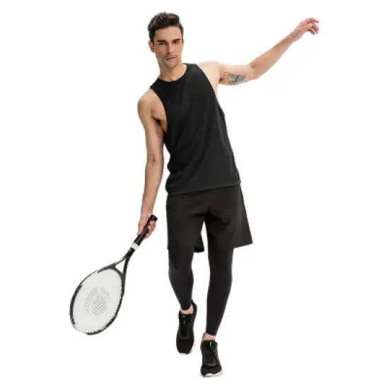 Anna-Kaci Active Men's Muscle Workout Tank Top with Deep Armholes and Lightweight Breathable Fabric image {2}