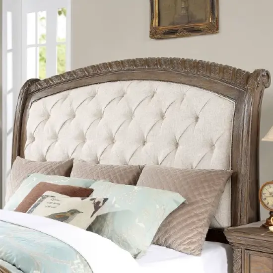 5pc Lellen Bedroom Set Beige/Rustic Natural Tone - HOMES: Inside + Out image {3}