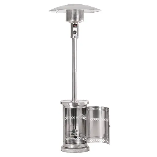 Heatmaxx 48000 BTU Floor Standing Gas Patio Portable Heater Stainless Steel Finish image {4}