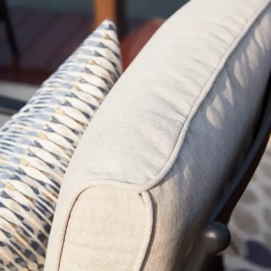 2pc Steel Outdoor Patio Accent Chairs - Lokatse
 image {7}