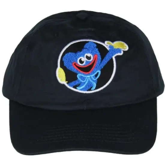 Poppy Playtime Huggy Wuggy Welcome Adjustable OSFM Dad Hat Cap for Men and Women Black image {1}