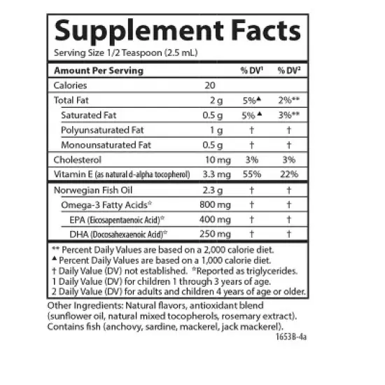 Carlson - Kid's The Very Finest Fish Oil, 800 mg Omega-3s, Norwegian, Wild Caught, Sustainably Sourced, Orange image {2}
