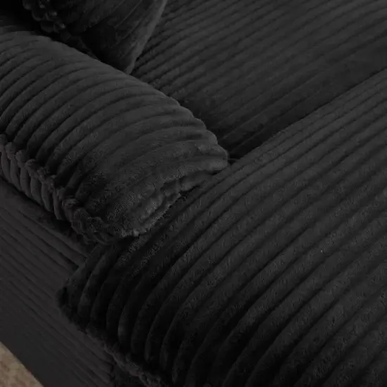 Dolonm 52 in. Modern Single Seat Sofa with Footrest - Wide Lounge Chair, Foam & Spring Cushioned for Living Room, Office image {4}