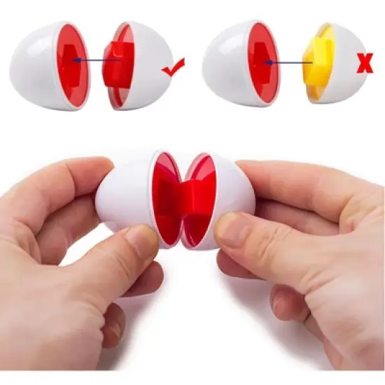 Ready! Set! Play! Link Educational Matching Shape And Color Recognition Eggs Game set, Educational Toys for Toddlers image {4}