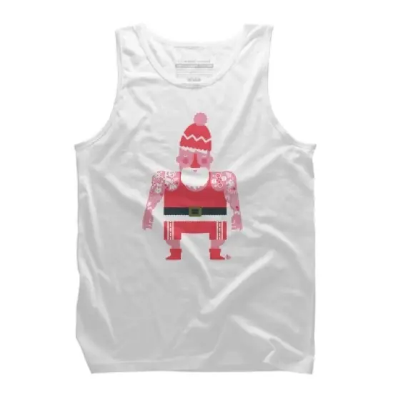 Men's Design By Humans Tattoo Santa By kevingarrison Tank Top image {3}