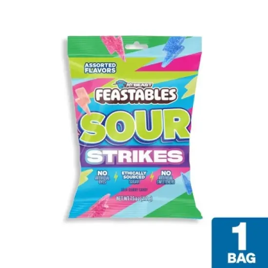 Feastables Sour Strikes Gummy Candies - Original Assortment - 7.5oz image {6}