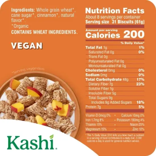 Kashi Organic Cinnamon Harvest Breakfast Cereal - 18oz image {6}