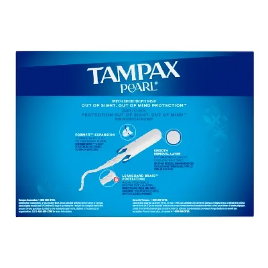 Tampax Pearl Ultra Absorbency with LeakGuard Braid Tampons - Unscented image {8}