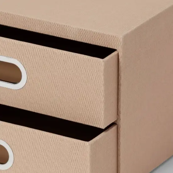 Canvas Drawers Light Brown - Brightroom&trade;: Desk & Office Organization, Polyester Canvas, , 6"x13"x9.875" image {2}