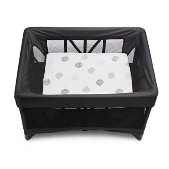 4moms Breeze Bassinet Sheet - White/Gray Cotton 2pk image {1}