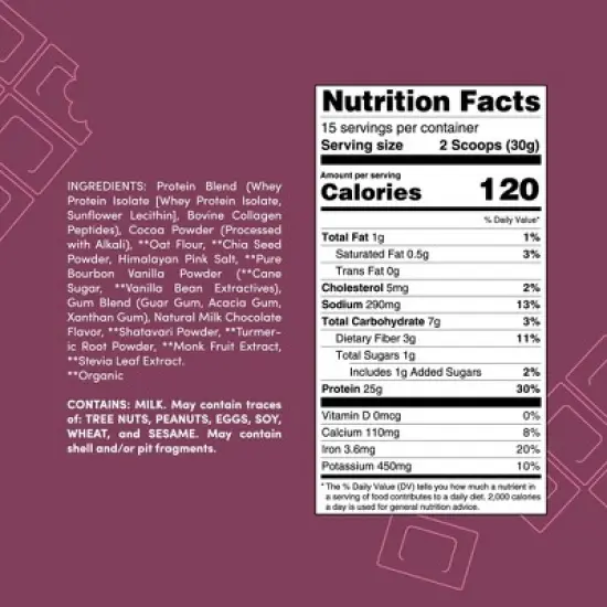 Oat Mama Power Protein Powder - Chocolate - 3.6oz image {4}